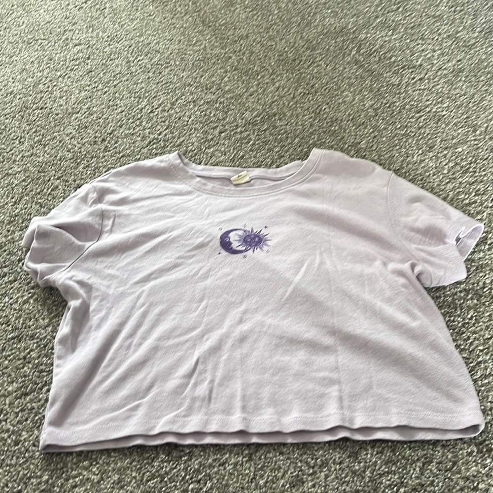 cropped purple tee